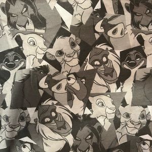 Disney Lion King mens xl soft tee shirt black white grey